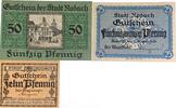 Deutschland Deutsches Reich 10, 25, 50 Pfennig Notgeldschein Notgeld Rodach Bayern 3 Scheine -