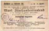 Deutschland Deutsches Reich 500 000 Mark Notgeldschein Notgeld Deggendorf Bayern 1 Schein -