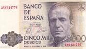 Spanien 5000 Pesetas Spanien 5000 Pesetas 1979 Juan Carlos -