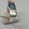 Damenring Ring 925 er Silber Silberring mit blauem Stein -