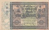 Hamborn 10 Millionen Mark Hamborn am Rhein Thyssen Hütte Notgeld -