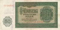 DDR Deutschland 50 Mark Rosenberg Nr. 345b – KN 7stellig Serie CK -