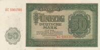 DDR Deutschland 50 Mark Rosenberg Nr. 345b – KN 7stellig Serie AC -