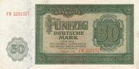 DDR Deutschland 50 Mark Rosenberg Nr. 345b – KN 7stellig Serie FN -