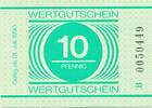 DDR Deutschland 10 Pfennig Wertgutschein Gefängnisgeld, Ros. MDI-36 -