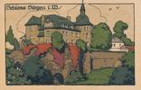 Siegen i. W. Steindruckkarte vom Schloss um 1920 -