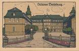 Westfalen Steindruckkarte vom Schloss Berleburg um 1920 -