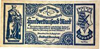Deutschland Deutsches Reich 100 000 Mark Notgeldschein Notgeld Abensberg Bayern 1 Schein -