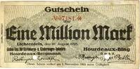 Deutschland Deutsches Reich 1 Million Mark Notgeldschein Notgeld Lichtenfels Bayern 1 Schein -