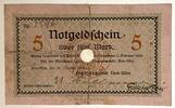 Deutschland Deutsches Reich 5 Mark Notgeldschein Notgeld Neu-Ulm Bayern 1 Schein -