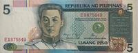 Philippinen 5 Piso Banknote -