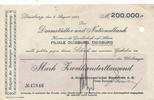Duisburg 200000 Mark Schaaffhausen`scher Bankverein Scheck Nr. 47846, gelocht, Druck einseitig -