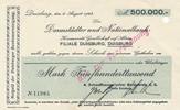 Duisburg 500 000 Mark Schaaffhausen`scher Bankverein Scheck Nr.11905, gelocht, Druck einseitig -
