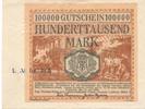 Hamborn 100000 Mark Gutschein der Thyssen-Hütte, Serie L, Nr. 013765 -