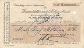 Duisburg 5 Millionen Mark Schaaffhausen`scher Bankverein Scheck Nr.30249, gelocht, Druck einseitig -
