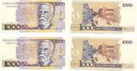 Brasilien 1000 Mil Cruzados Zwei folgende seriennummern -