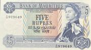 Mauritius/ Mauretanien 5 Rupees Banknote -