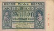 Hamborn Eine Million Mark Gutschein der Thyssen-Hütte, Serie P, Nr. 010997 -