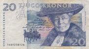 Schweden 20 Kronor 1991 III, mit Riss 7.04 US$ Tax included +  11.73 US$ shipping