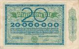 Duisburg 20 Millionen Mark Notgeldschein der Sparkasse, Nr. 147606 -