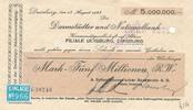 Duisburg 5 Millionen Mark Schaaffhausen`scher Bankverein Scheck Nr.30246, gelocht, Druck einseitig -