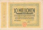 Duisburg 10 Millionen Mark Notgeld der städt.Sparkasse, Nr. 20801 -