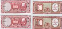 Chile 100 Pesos zwei folgende Seriennummer, 578785-6, Banknote -
