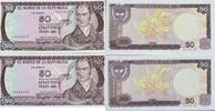 Kolumbien 50 Pesos zwei folgende Seriennummer, 18699093-4 , Banknote -