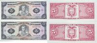 Ecuador 5 Sucres zwei folgende Seriennummer, 02847706-7, Banknote -