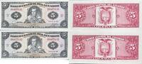 Ecuador 5 Sucres zwei folgende Seriennummer, 08405131-2, Banknote -