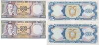 Ecuador 500 Sucres zwei folgende Seriennummer, 18615117-8, Banknote -