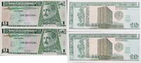 Guatemala 1 Quetzal zwei folgende Seriennummer, B3678598S- 9S, Banknote -