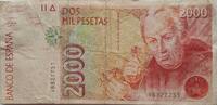 Spanien 2000 Pesetas Banknote -