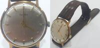 Herrenarmbanduhr Handaufzug vintage Zentra Uhr, Handaufzug Armbanduhr 14K, 585er Gold -