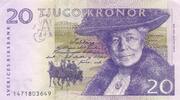 Schweden 20 Kroner 1994 III 7.04 US$ Tax included +  11.73 US$ shipping