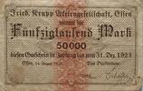 Deutschland Deutsches Reich 50.000 Mark Notgeld Fried. Krupp Aktiengesellschaft, Essen -