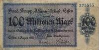 Deutschland Deutsches Reich 100 Mio. Mark Notgeld Fried. Krupp Aktiengesellschaft, Essen -