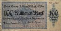 Deutschland Deutsches Reich 100 Mio. Mark Notgeld Fried. Krupp Aktiengesellschaft, Essen -