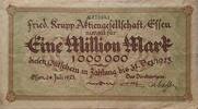 Deutschland Deutsches Reich 1 Mio. Mark Notgeld Fried. Krupp Aktiengesellschaft, Essen -