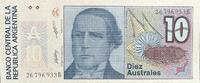 Argentinien 10 Australes Banknote -