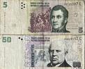Argentinien 5, 50 Pesos Banknote -