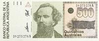 Argentinien 500 Pesos Banknote -