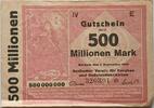 Deutschland Deutsches Reich 500 Mio.Mark Notgeld Bochumer Verein für Bergbau und Gußstahlfabrikation -