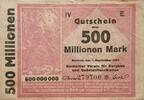 Deutschland Deutsches Reich 500 Mio. Mark Notgeld Bochumer Verein für Bergbau und Gußstahlfabrikation -