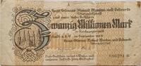 Deutschland Deutsches Reich 20 Mio. Mark Notgeld Hugo Stinnes-Riebeck Montan-und Oelwerke Aktiengesellschaft Halle Saale -