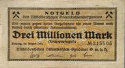 Deutschland Deutsches Reich 3 Mio. Mark Notgeld des Mitteldeutschen Braunkohlenbergbaues Leipzig -