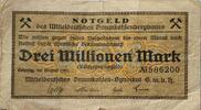 Deutschland Deutsches Reich 3 Mio. Mark Notgeld des Mitteldeutschen Braunkohlenbergbaues Leipzig -