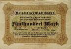 Deutschland Deutsches Reich 500 Mark Notgeld der Stadt Guben -