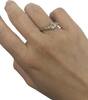 Goldschmuck 8K, 333 er Gold Ring, Goldring, farbloser Stein, bicolor -