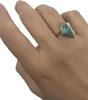Goldschmuck vintage 14K, 585er Gold Ring Türkis Türkisring -